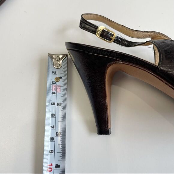 Vintage 70’s Gucci Leather Slingback Pumps Sz 36.5 - Picture 16 of 16